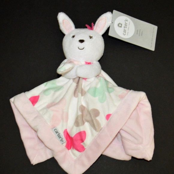 Baby Blanket For Girl Carter’s Pink Bunny Rabbit Blanket NWT